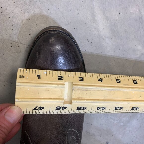 Mjus Riding Boots EU 37 US 6.5 Brown Leather Tall Knee High Low Block Heel Boho - Picture 16 of 16